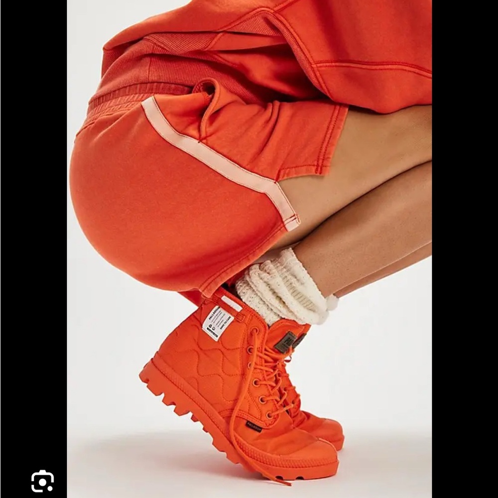 Palladium Pampa Re-Quilted Sneakers Orange Firecracker NIB